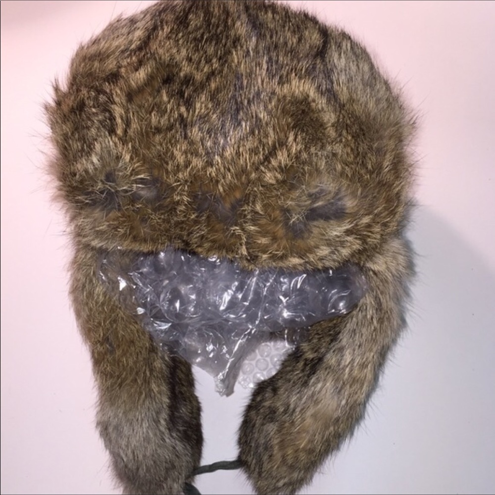 Columbia Lg RabbitFur Insulated Bomber Hat DkGreen - Picture 8 of 8